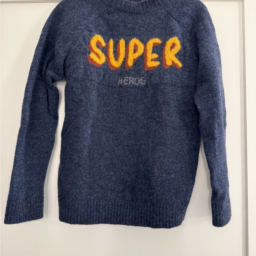 Blue 'Super Heroes' Sweater